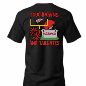 Black Touchdowns and Tailgates T-Shirt