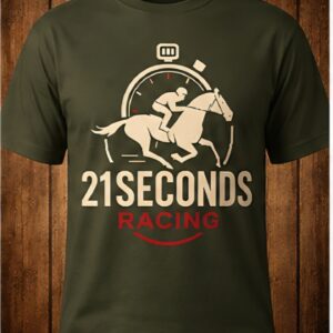 21 Seconds Olive Tee Red and Tan