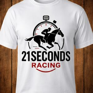 21 Seconds White Tee Red and Black