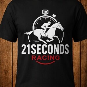 21 Seconds Black Tee Red and White