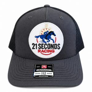 Richardson 112 Charcoal and Black 21 Seconds Patch Cap