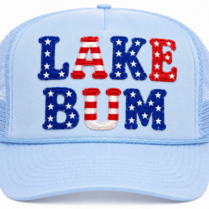 Baby Blue Lake Bum Trucker Cap